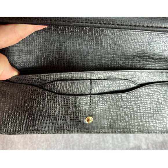 NWT Cole Haan Black Leather Accordion Wallet Ali - Picture 4 of 7